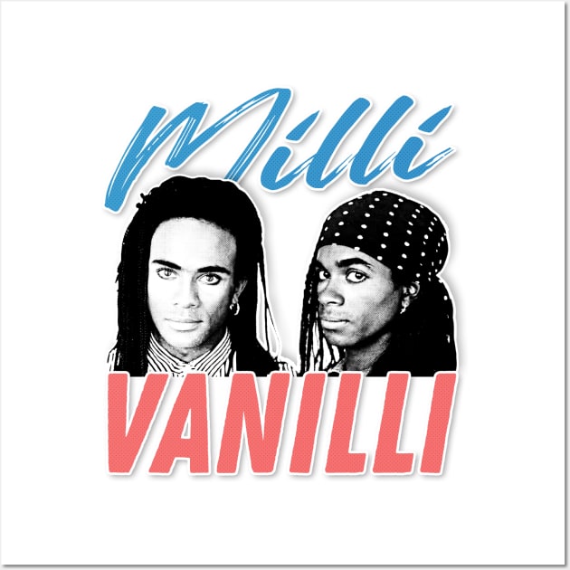 Milli Vanilli - Vintage Look Design Tribute Wall Art by DankFutura